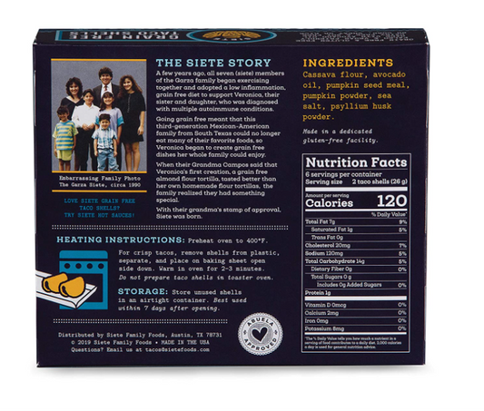 SIETE GRN FREE TACO SHLS ( 12 X 5.5 OZ )-1