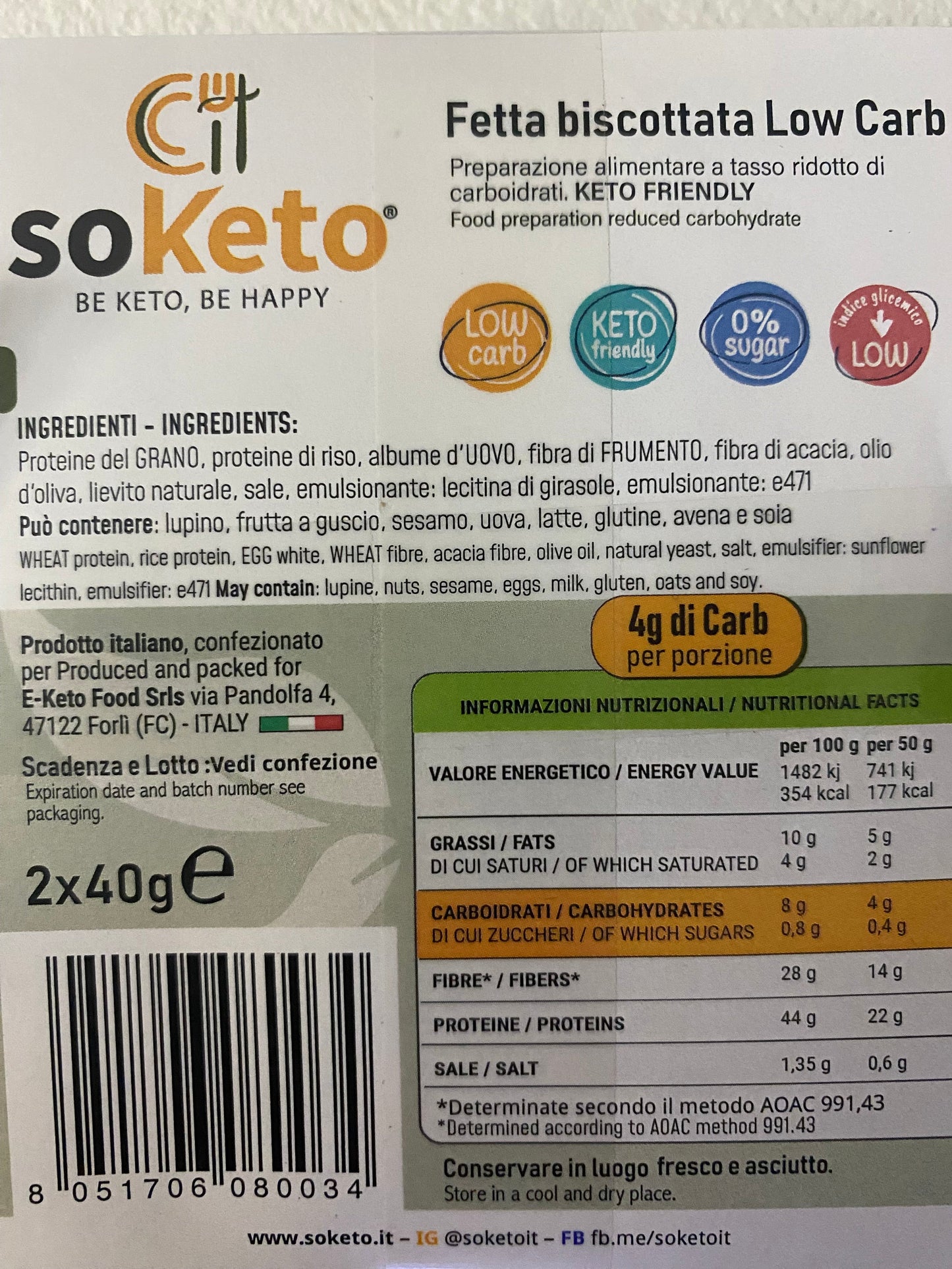 Fette Biscottate Keto Low Carb 0% di zuccheri-4