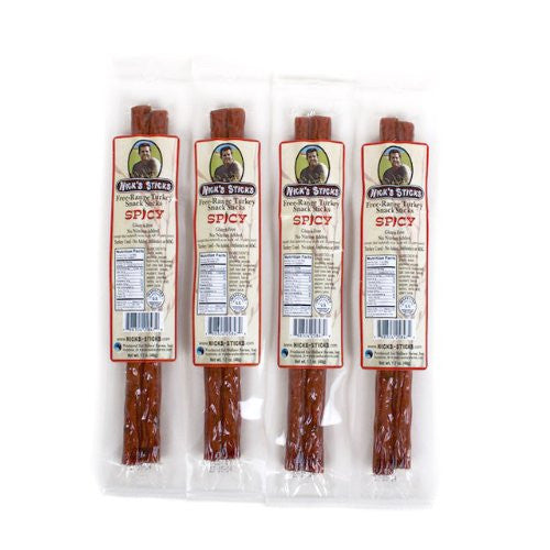 Nick's Sticks Spicy Free Range Turkey Snack Sticks (25x1.7 OZ)-0