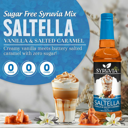 Sugar-Free SALTELLA Syrup™ Vanilla Salted Caramel-1