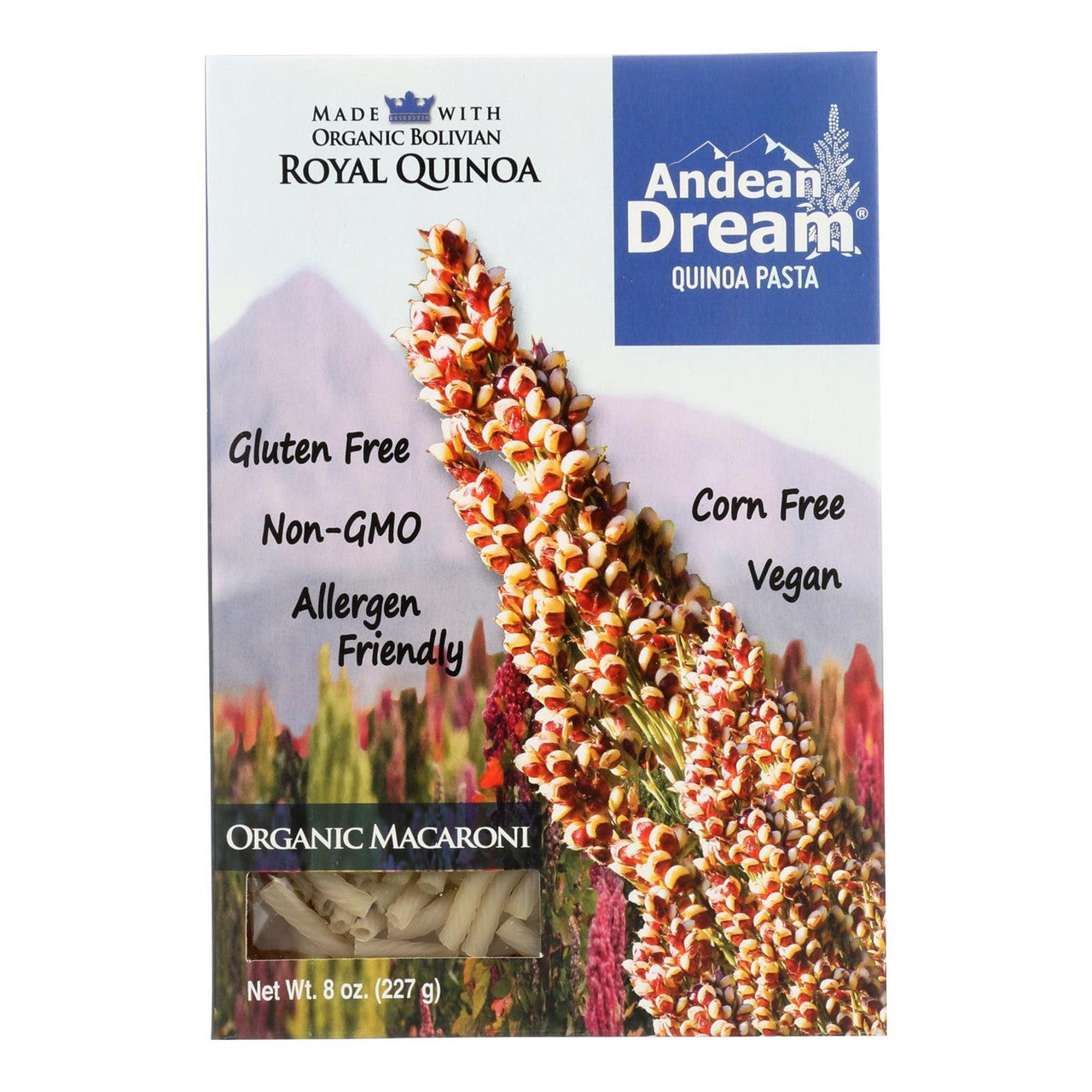 Andean Dream Macaroni Quinoa Pasta Gluten Free (12x8 Oz)-0