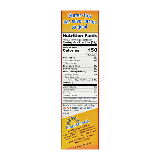 Kinnikinnick Chocolate Chip Cookies Gluten Free (6x8 Oz)-1