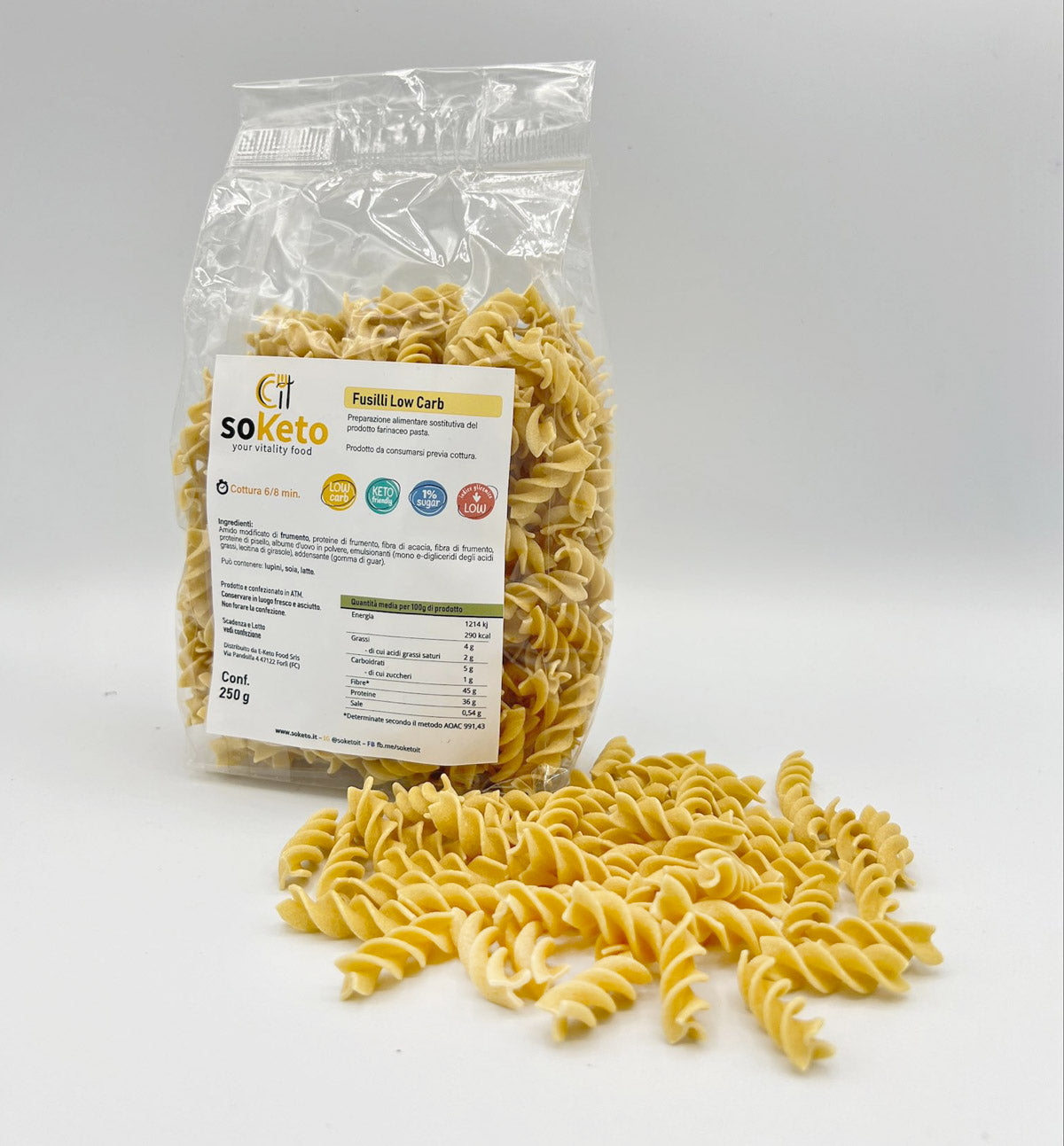 Fusilli low carb Cheto (250g) 2,5gr carbo-4