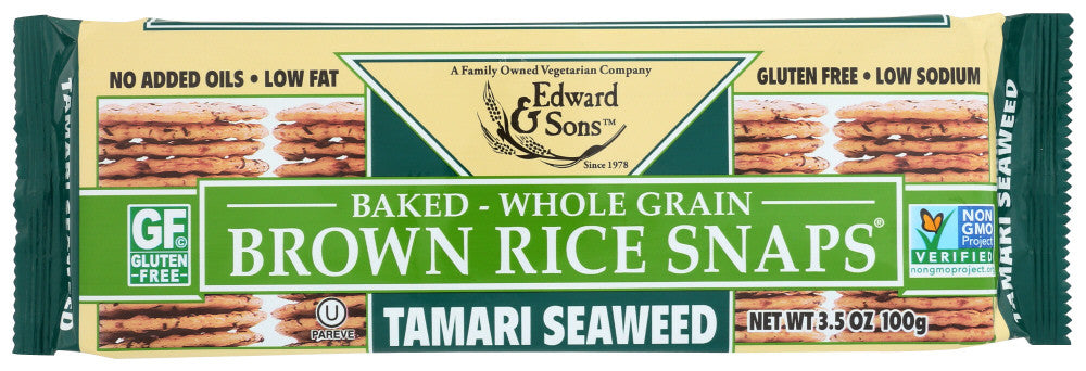 Edward & Sons Tamari Seaweed Fat Free Snaps (12x3.5 Oz)-0