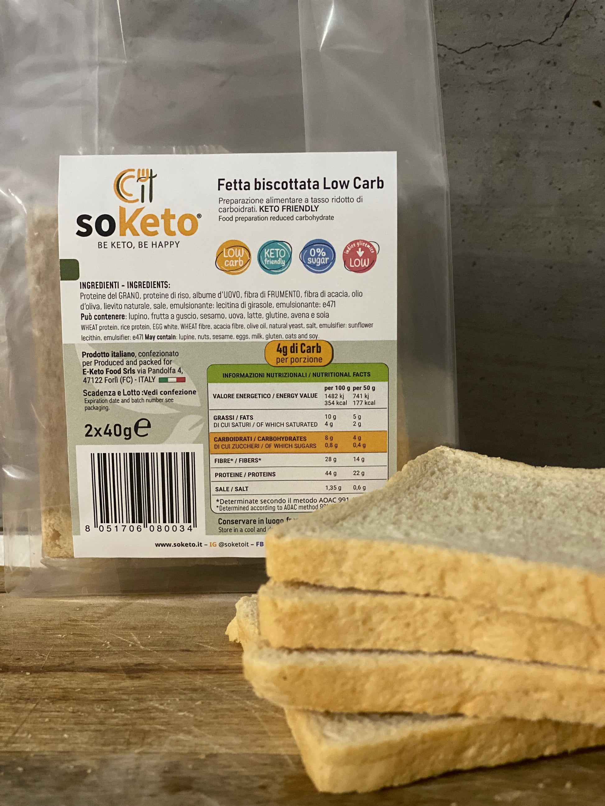 Fette Biscottate Keto Low Carb 0% di zuccheri-2