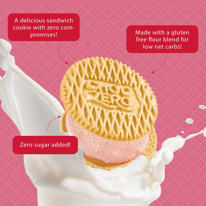 ChocZero Keto Chocolate Sandwich Cookies with Creme - Low Sugar Gluten Free Dunkies (1 Box, 9oz)