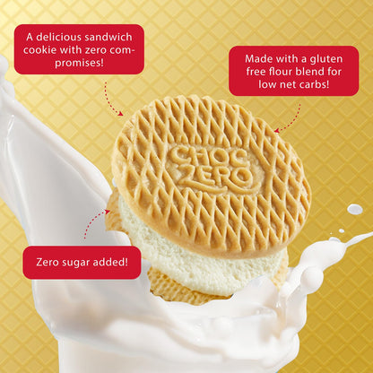 ChocZero Keto Chocolate Sandwich Cookies with Creme - Low Sugar Gluten Free Dunkies (1 Box, 9oz)