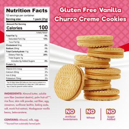 ChocZero Keto Chocolate Sandwich Cookies with Creme - Low Sugar Gluten Free Dunkies (1 Box, 9oz)