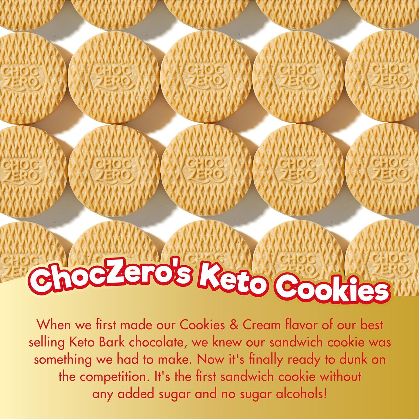 ChocZero Keto Chocolate Sandwich Cookies with Creme - Low Sugar Gluten Free Dunkies (1 Box, 9oz)