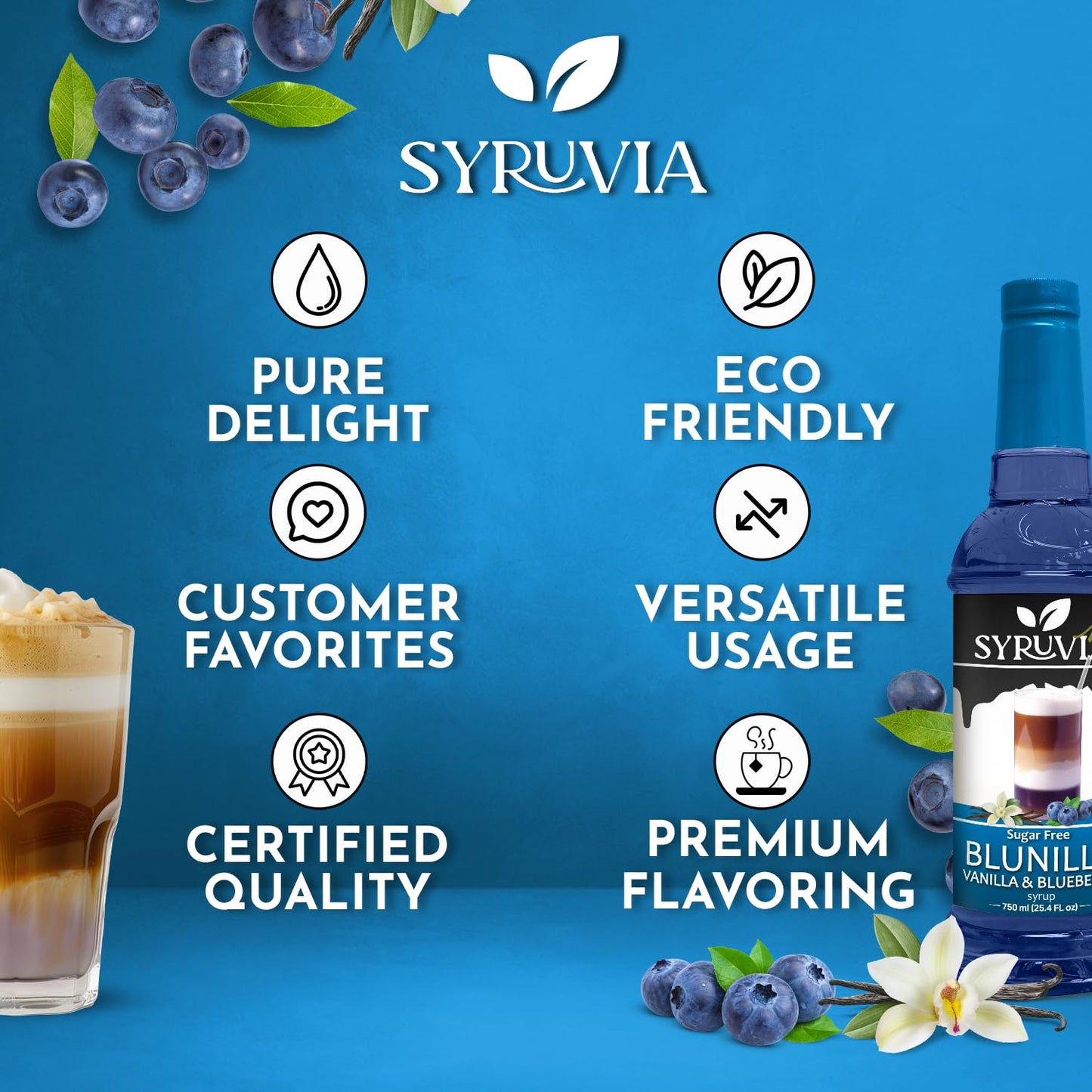 Sugar-Free BLUNILLA Syrup™ Vanilla Blueberry-4
