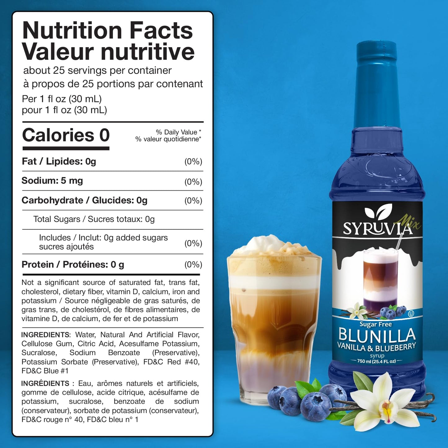 Sugar-Free BLUNILLA Syrup™ Vanilla Blueberry-2