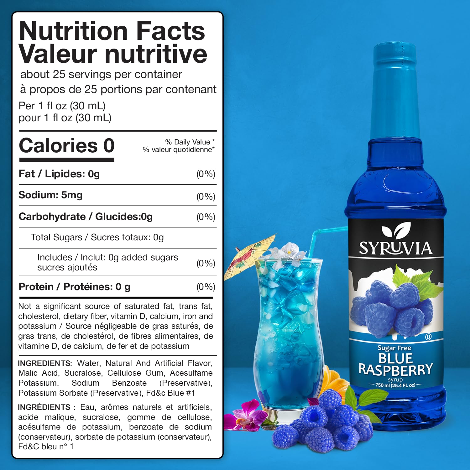 Sugar-Free Blue Raspberry Syrup-2