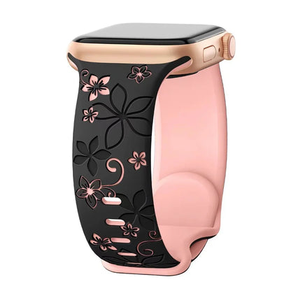 Engraved Strap For Apple Watch Women Band 40mm 44mm 42mm 49mm 45mm