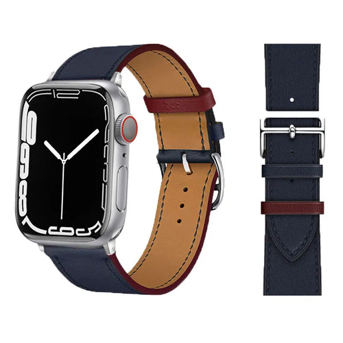 Leather Watch Straps for Apple Watch band 46mm 44mm 49mm 45mm 42mm