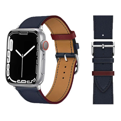 Leather Watch Straps for Apple Watch band 46mm 44mm 49mm 45mm 42mm