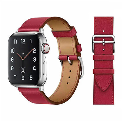 Leather Watch Straps for Apple Watch band 46mm 44mm 49mm 45mm 42mm