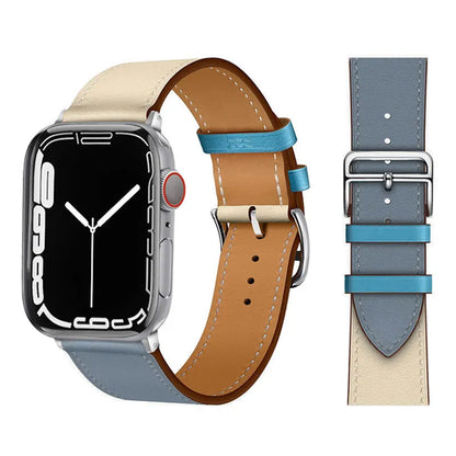 Leather Watch Straps for Apple Watch band 46mm 44mm 49mm 45mm 42mm