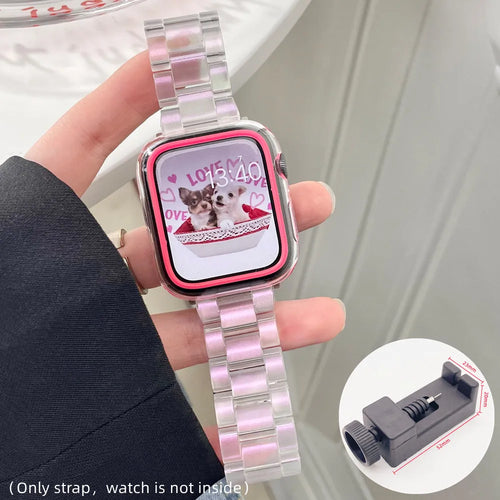 Resin Watch strap For Apple Watch Band 49mm 46mm 45mm 44mm 42mm 41mm