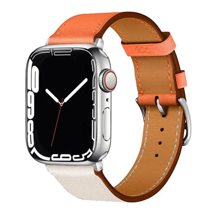 Leather Watch Straps for Apple Watch band 46mm 44mm 49mm 45mm 42mm