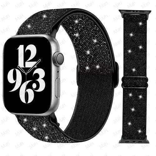 Scrunchie Strap for Apple watch Ultra 49mm band 45mm 44/40mm 41mm