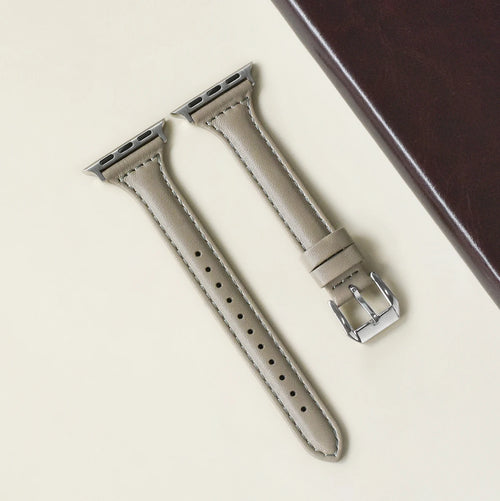 Slim Leather Strap for Apple Watch Band 44mm 40mm 41mm 49mm 42 45 Mm