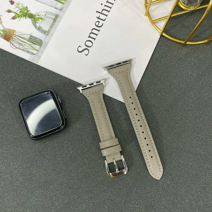 Leather Slim Strap for Apple Watch Band 44mm 40mm 41mm 45mm 38mm 42mm
