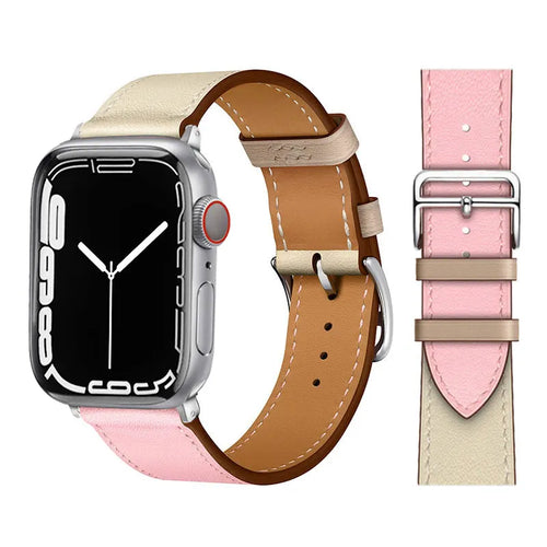 Leather Watch Straps for Apple Watch band 46mm 44mm 49mm 45mm 42mm