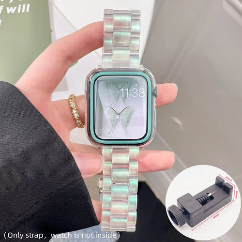 Resin Watch strap For Apple Watch Band 49mm 46mm 45mm 44mm 42mm 41mm