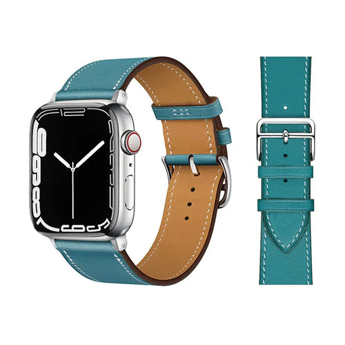 Leather Watch Straps for Apple Watch band 46mm 44mm 49mm 45mm 42mm