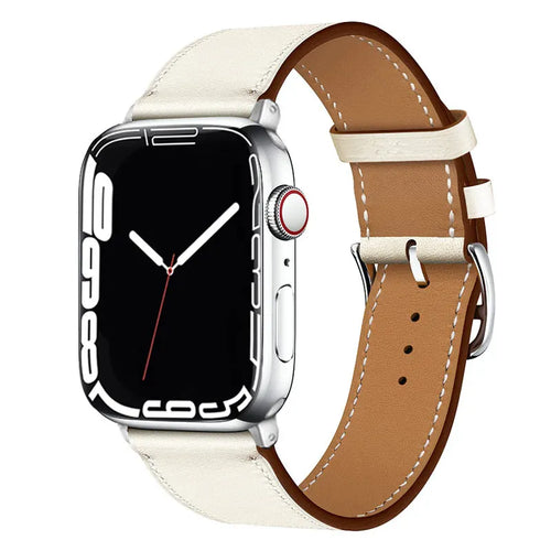 Leather Watch Straps for Apple Watch band 46mm 44mm 49mm 45mm 42mm