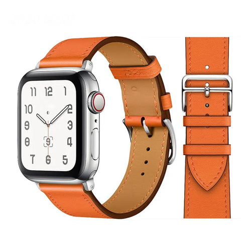 Leather Watch Straps for Apple Watch band 46mm 44mm 49mm 45mm 42mm