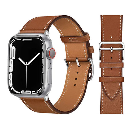 Leather Watch Straps for Apple Watch band 46mm 44mm 49mm 45mm 42mm