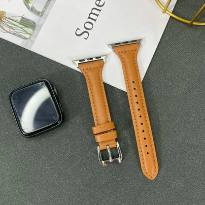 Leather Slim Strap for Apple Watch Band 44mm 40mm 41mm 45mm 38mm 42mm