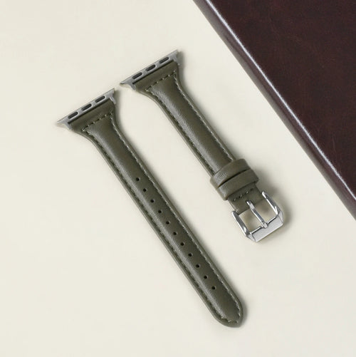 Slim Leather Strap for Apple Watch Band 44mm 40mm 41mm 49mm 42 45 Mm