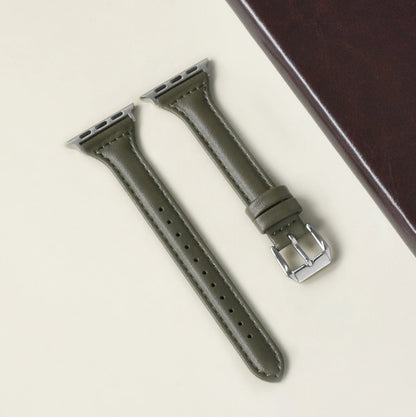 Slim Leather Strap for Apple Watch Band 44mm 40mm 41mm 49mm 42 45 Mm