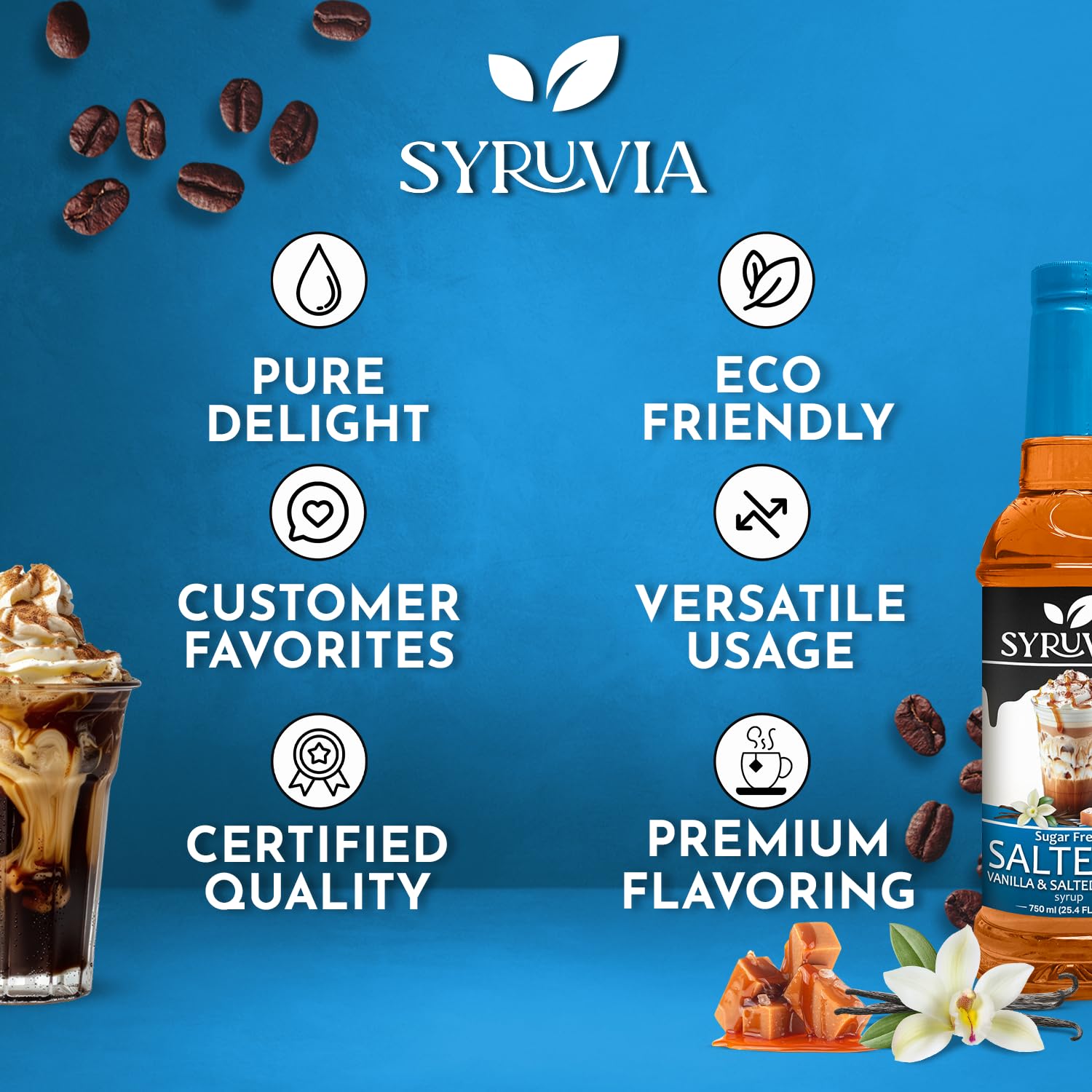 Sugar-Free SALTELLA Syrup™  Vanilla Salted Caramel-4
