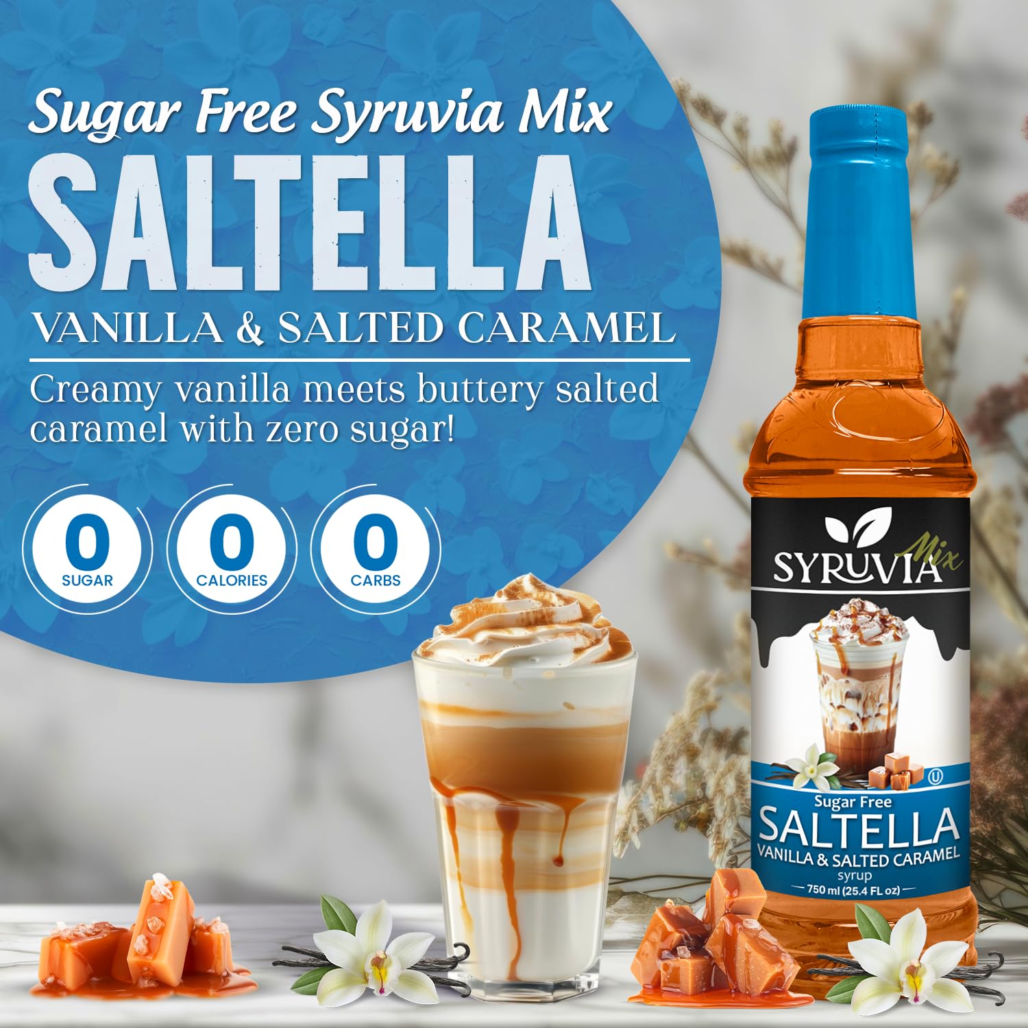 Sugar-Free SALTELLA Syrup™  Vanilla Salted Caramel-1