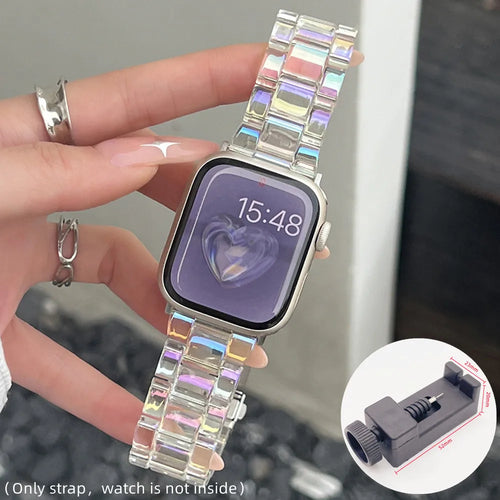 Resin Watch strap For Apple Watch Band 49mm 46mm 45mm 44mm 42mm 41mm