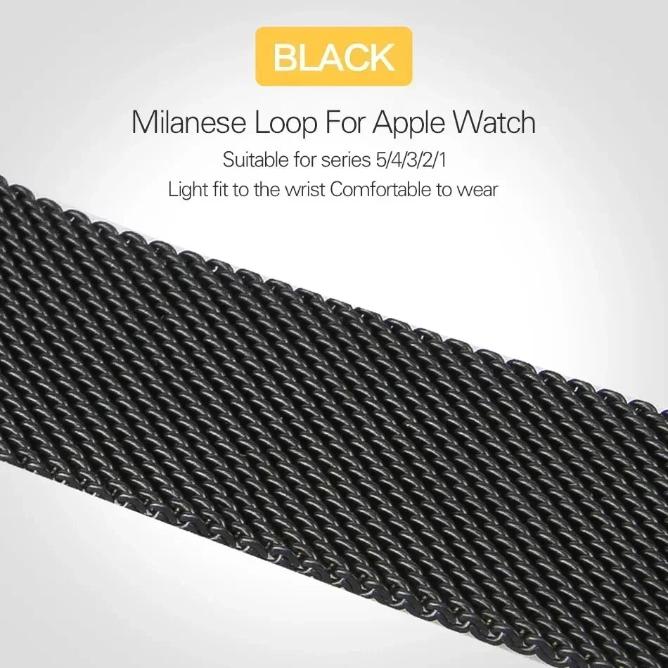 Milanese Loop strap for apple watch band 46mm 45mm 44mm 40mm 41mm