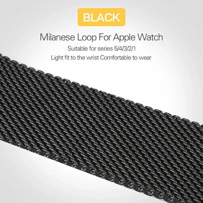 Milanese Loop strap for apple watch band 46mm 45mm 44mm 40mm 41mm