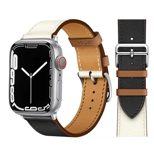 Leather Watch Straps for Apple Watch band 46mm 44mm 49mm 45mm 42mm
