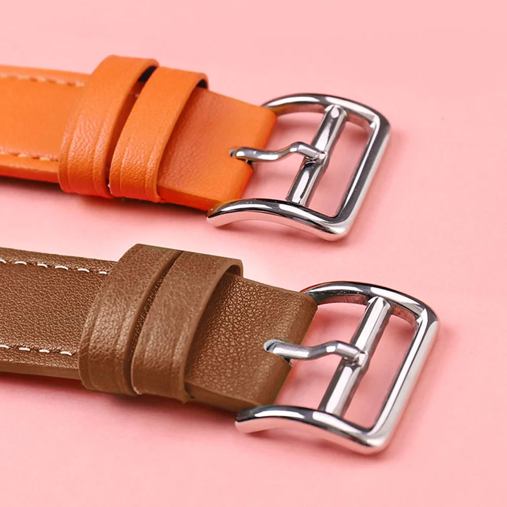 Leather Watch Straps for Apple Watch band 46mm 44mm 49mm 45mm 42mm