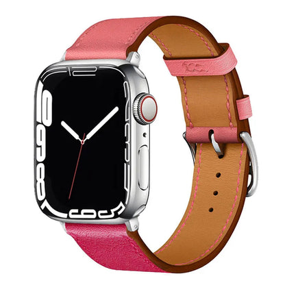 Leather Watch Straps for Apple Watch band 46mm 44mm 49mm 45mm 42mm