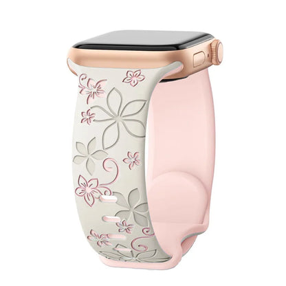 Engraved Strap For Apple Watch Women Band 40mm 44mm 42mm 49mm 45mm