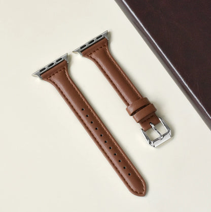 Slim Leather Strap for Apple Watch Band 44mm 40mm 41mm 49mm 42 45 Mm