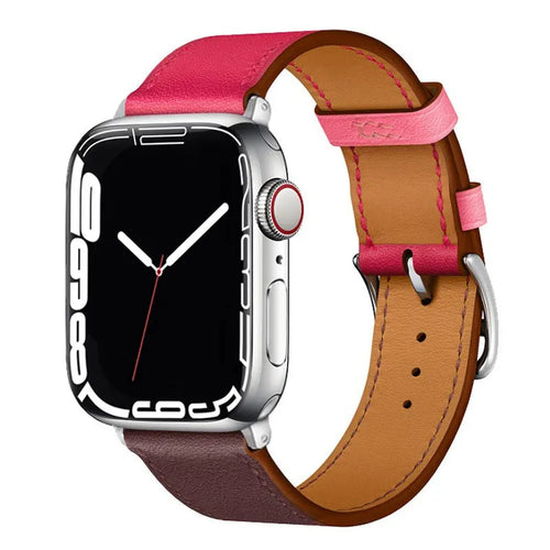 Leather Watch Straps for Apple Watch band 46mm 44mm 49mm 45mm 42mm