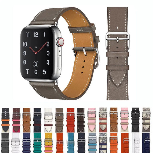 Leather Watch Straps for Apple Watch band 46mm 44mm 49mm 45mm 42mm