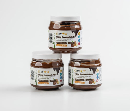 Crema spalmabile Keto alle Nocciole e Cacao 0% di Zuccheri - gr.300-0