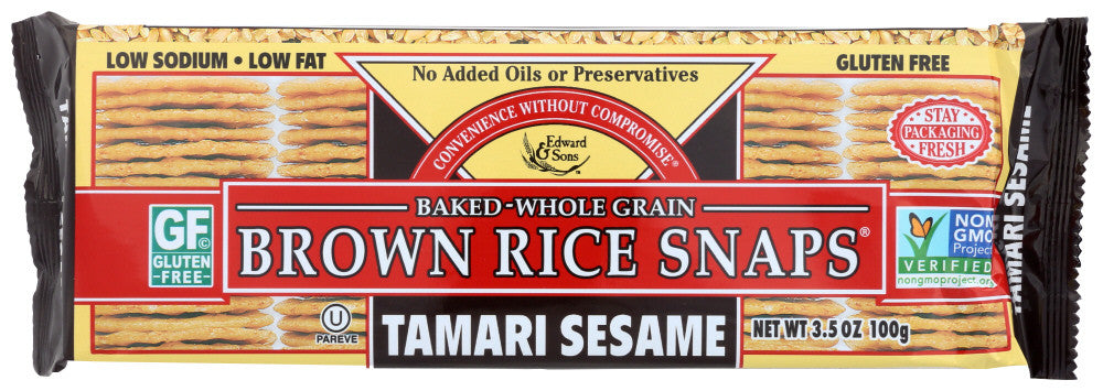 Edward & Sons Tamari Sesame Fat Free Snaps (12x3.5 Oz)-0