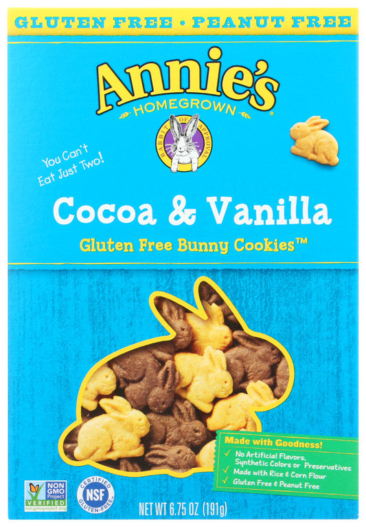 Annie's Gluten Free Cocoa & Vanilla Bunny Cookies (12x6.75Oz)-0